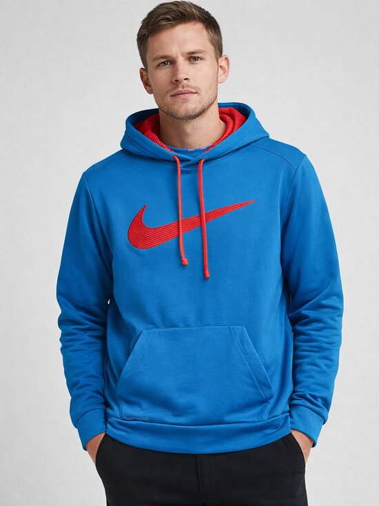 Nike Other - Nike Men's Dri-FIT Therma Fleece Training Hoodie size Medium Applique Swoosh